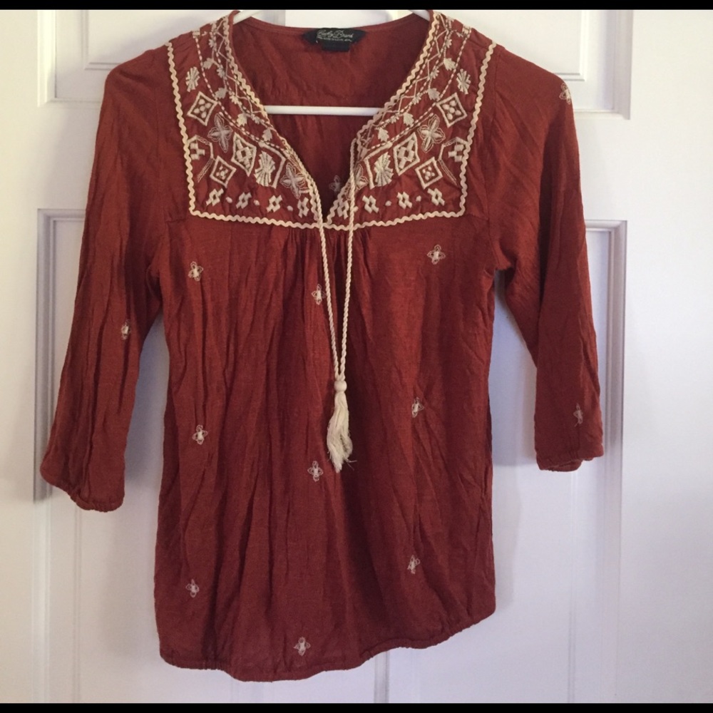 Lucky Brand embroidered tunic