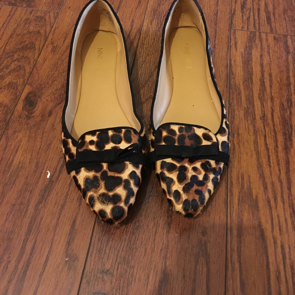 NIne West Leopard flats