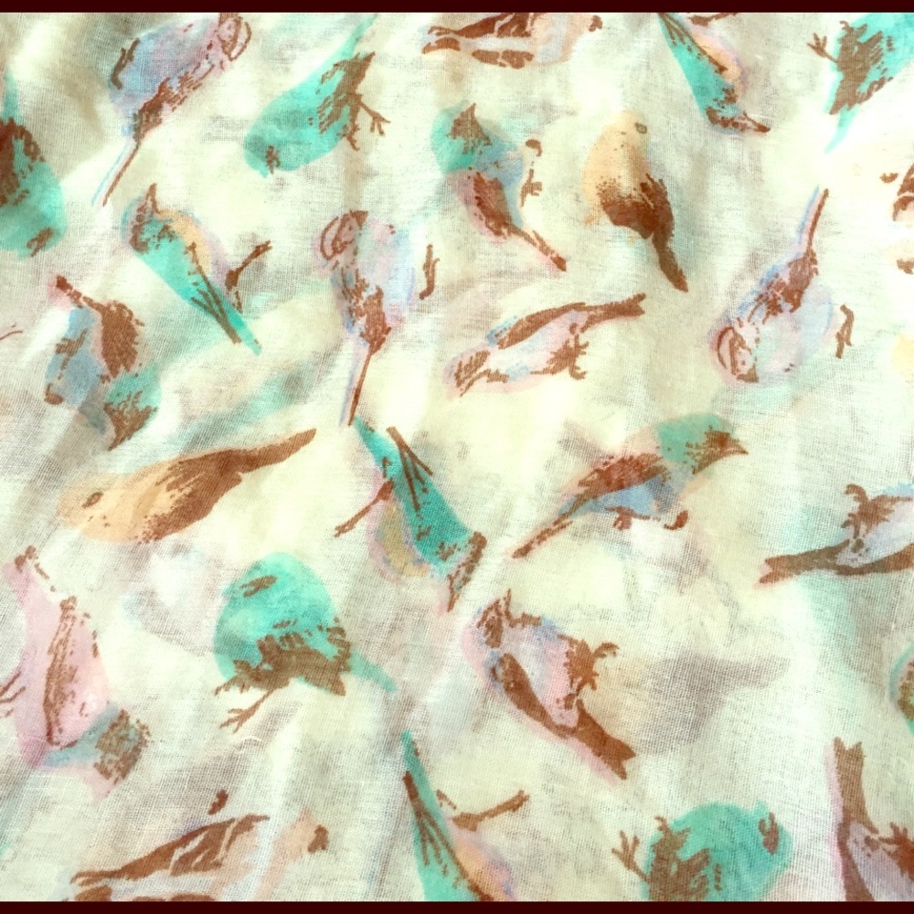 Bird print infinity scarf