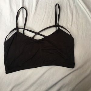 Black Bondage Style Bralette