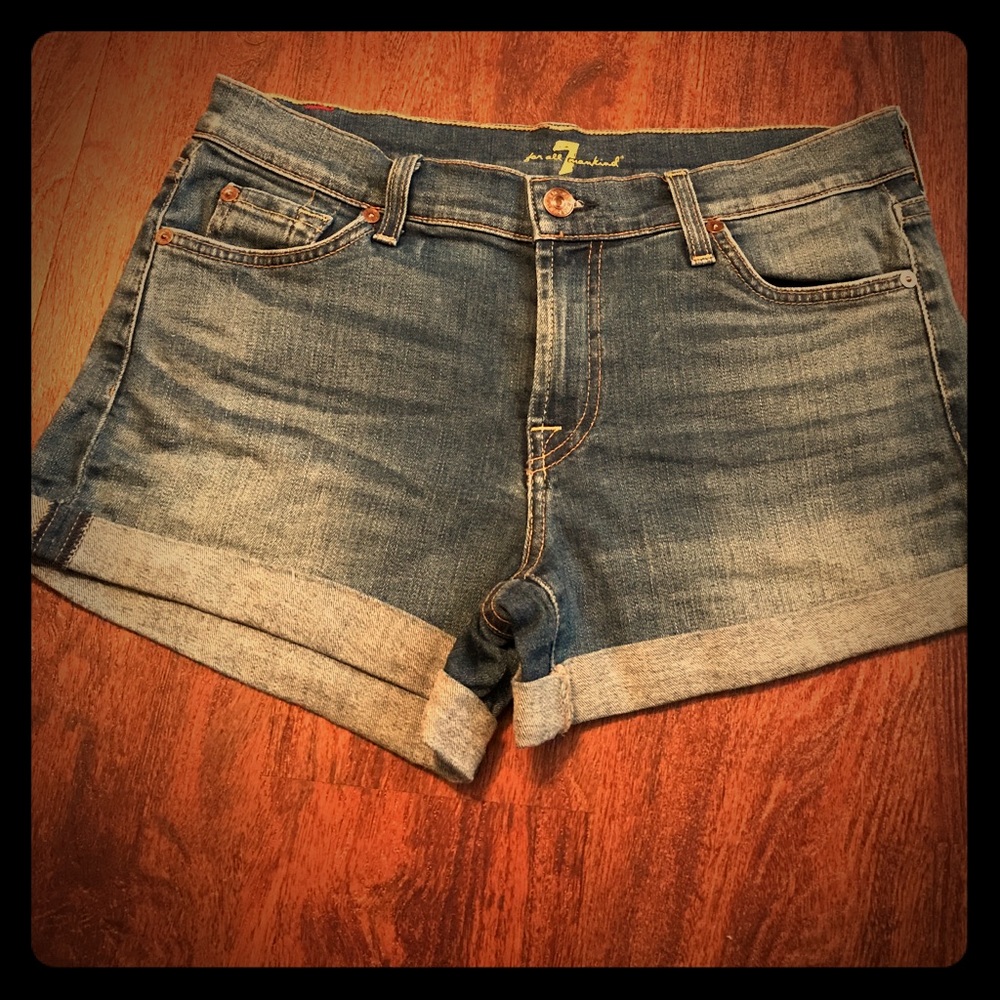 7 for all mankind denim shorts