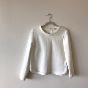 Madewell White Cotton Sweater