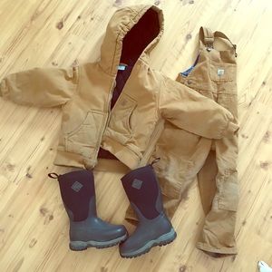 Carhartt Bib Set and Muck Boots