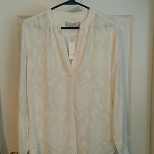 Loft ivory blouse