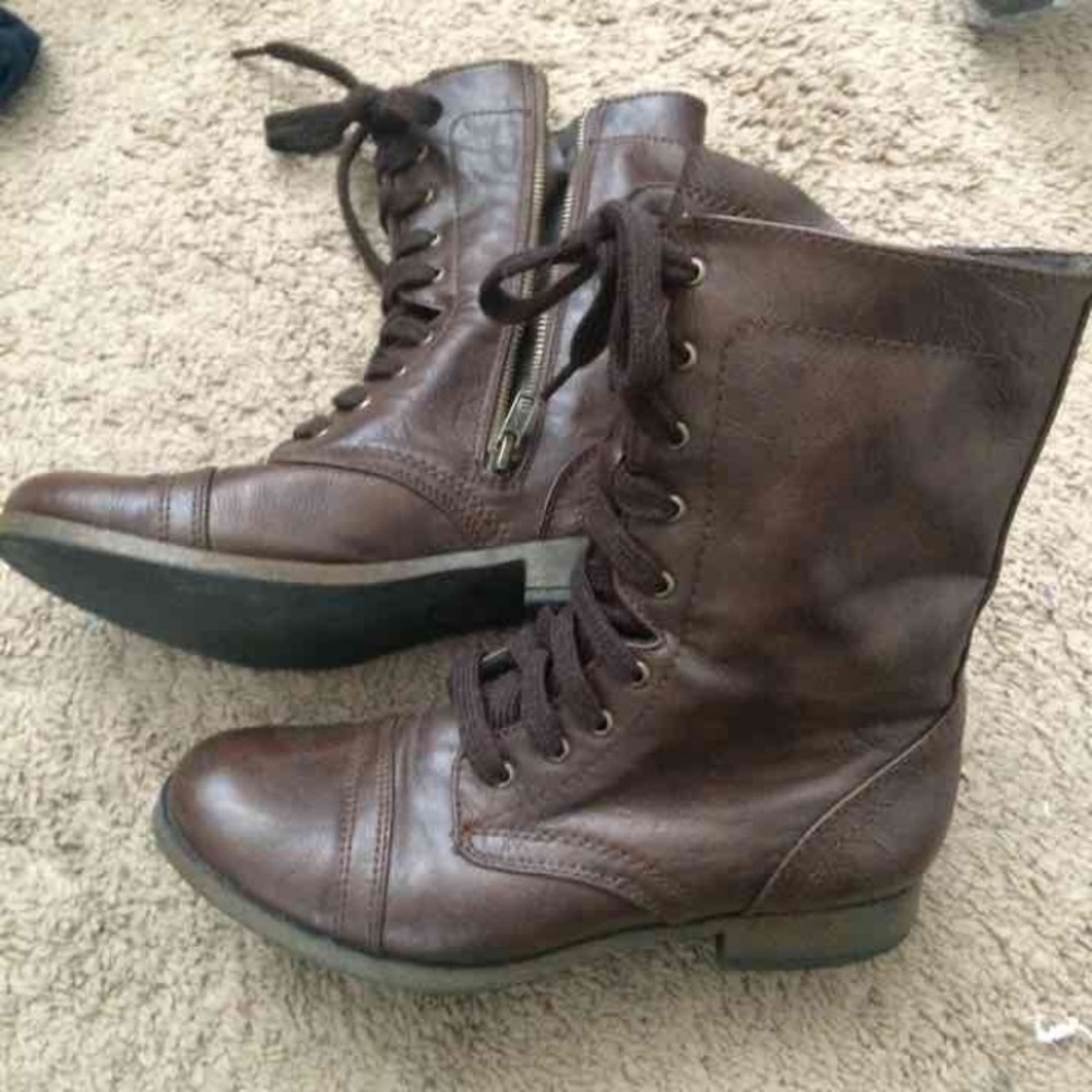Brown Combat Boots