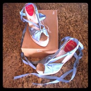 Beautiful Christian Louboutin wedges. Size 10