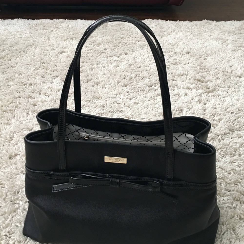 Kate Spade black leather tote