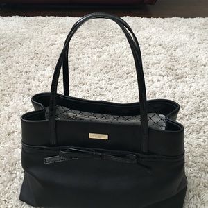 Kate Spade black leather tote