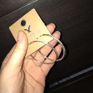 studded hooped earings