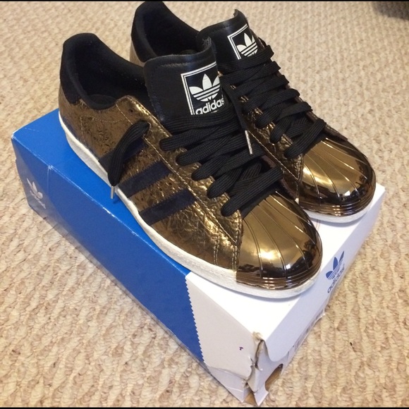 Adidas Other - Superstar 80s Metal Toe Gold