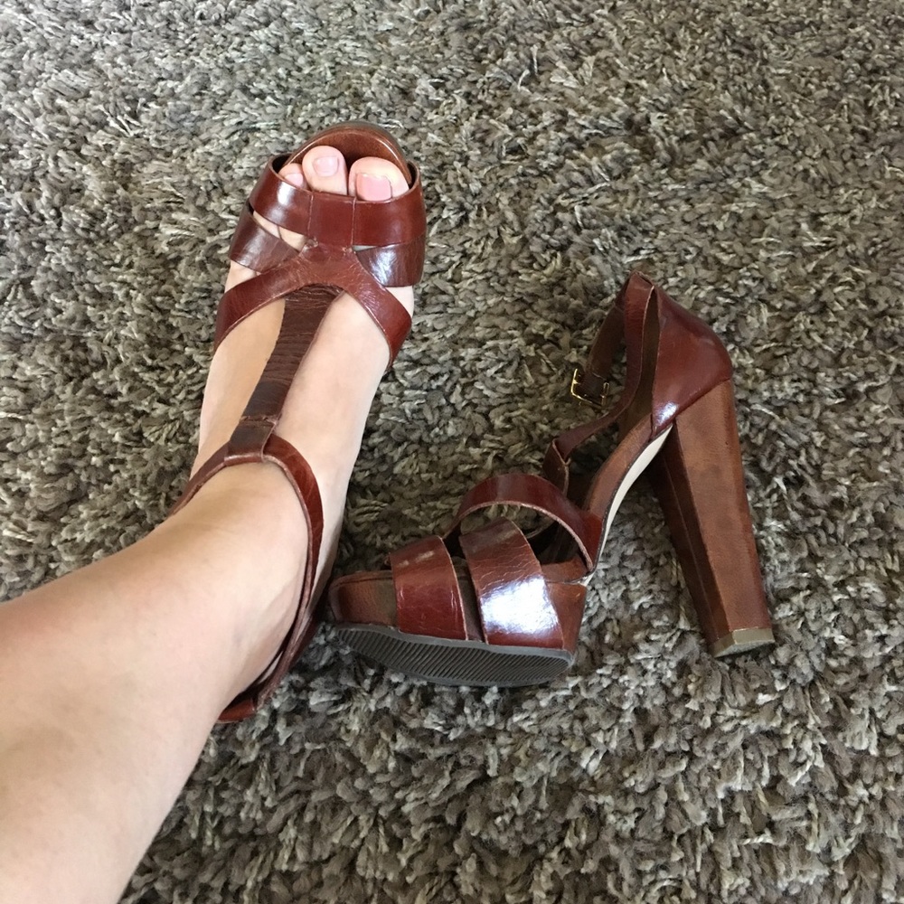 BCBG Generation rich brown platform sandals