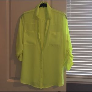 Neon yellow blouse