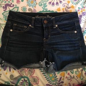 Dark denim shorts