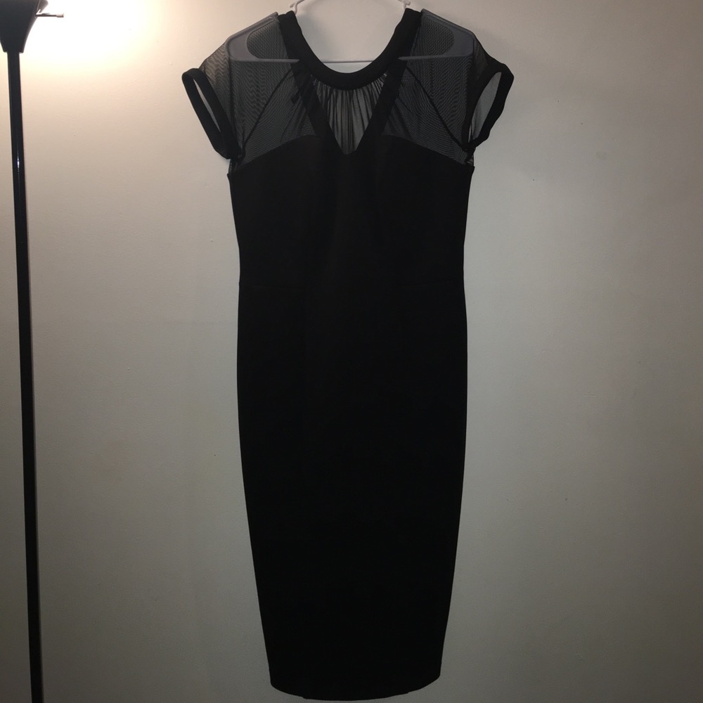 Black sheer top dress