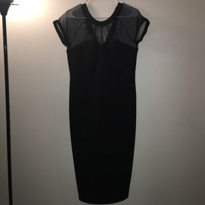 Black sheer top dress