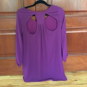 Everly Purple Long Sleeve Dress