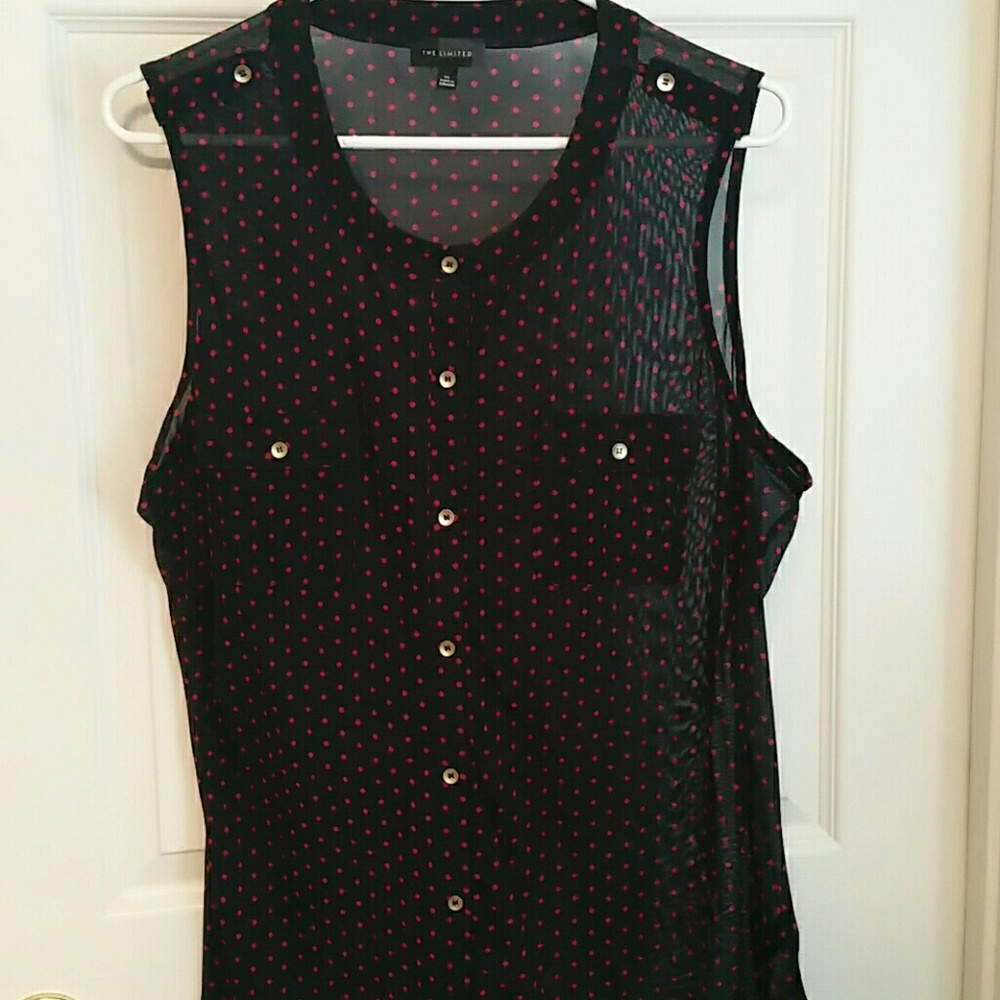 Sheer sleeveless blouse