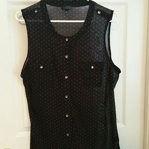 Sheer sleeveless blouse