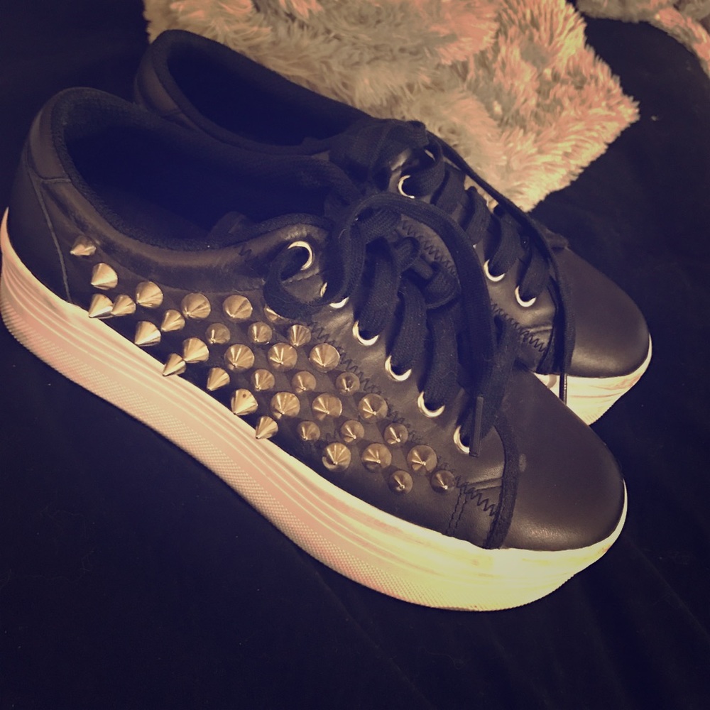 Size 9 studded Jeffrey Campbell platform sneakers