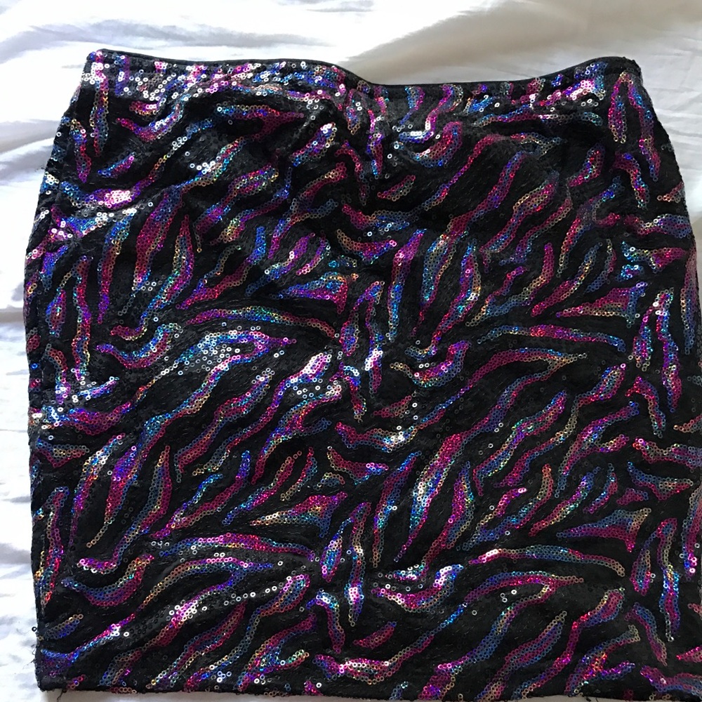 Festive sequined skirt