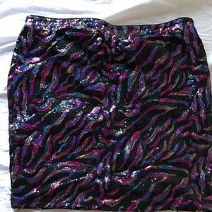 Festive sequined skirt