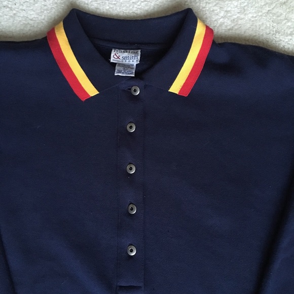 Hasting and Smith Blue Button up Polo - Picture 2 of 3