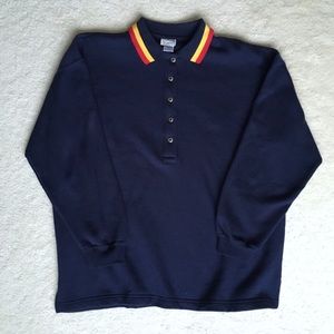 Hasting and Smith Blue Button up Polo