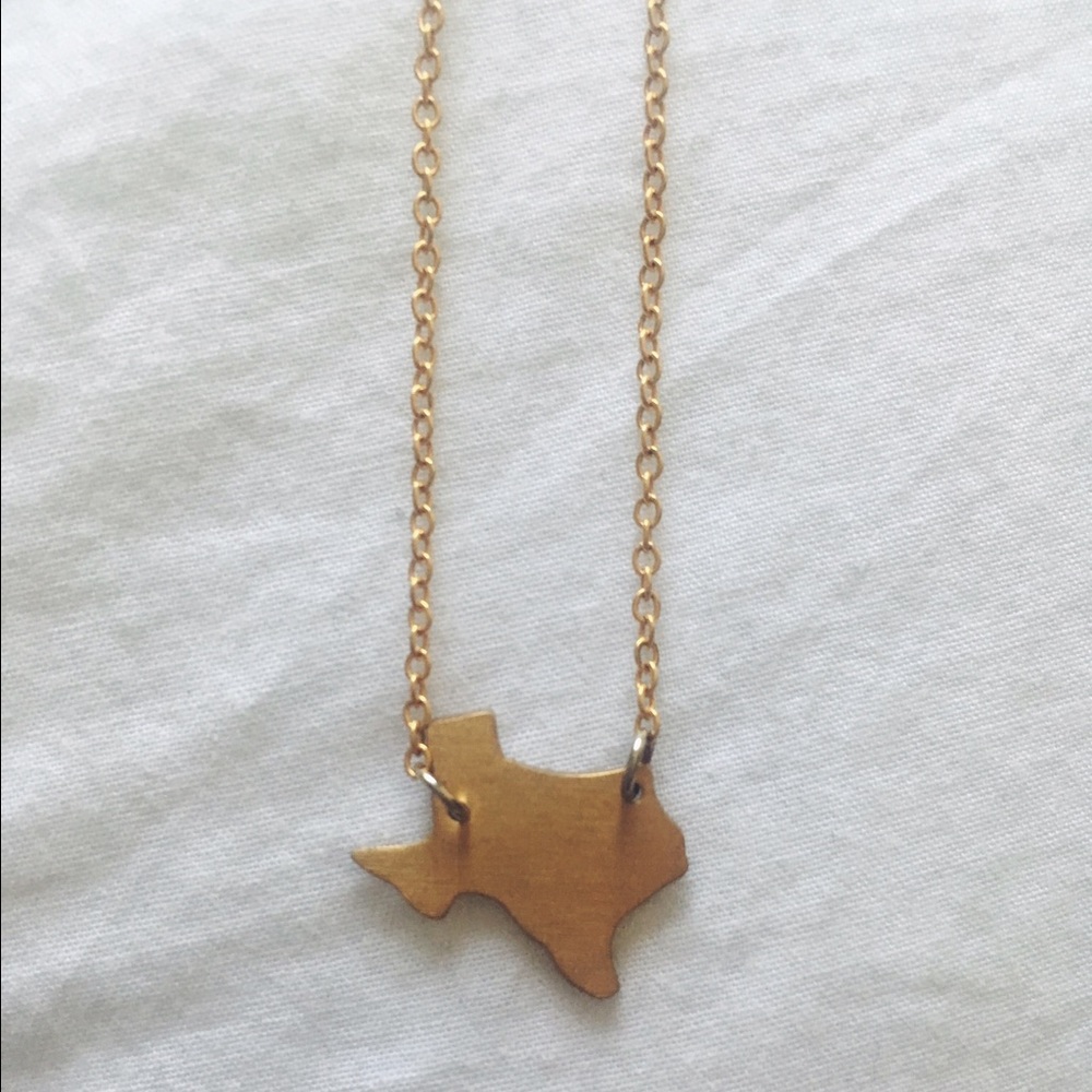 Gold Texas Pendant Necklace