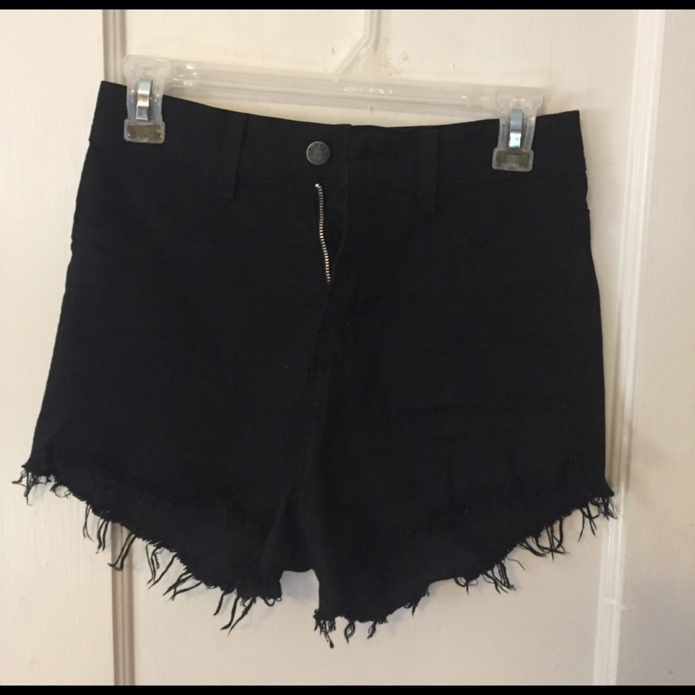 GJG Denim Shorts in Black - High Wasted