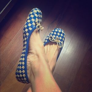 Tory Butch Prescot flats (blue)