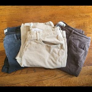 Old Navy corduroys sz 16 brown, khaki & dark grey