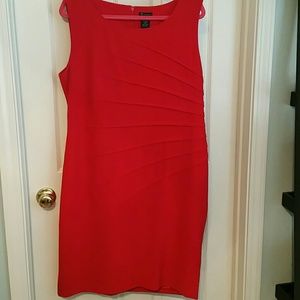 Red sheath dress