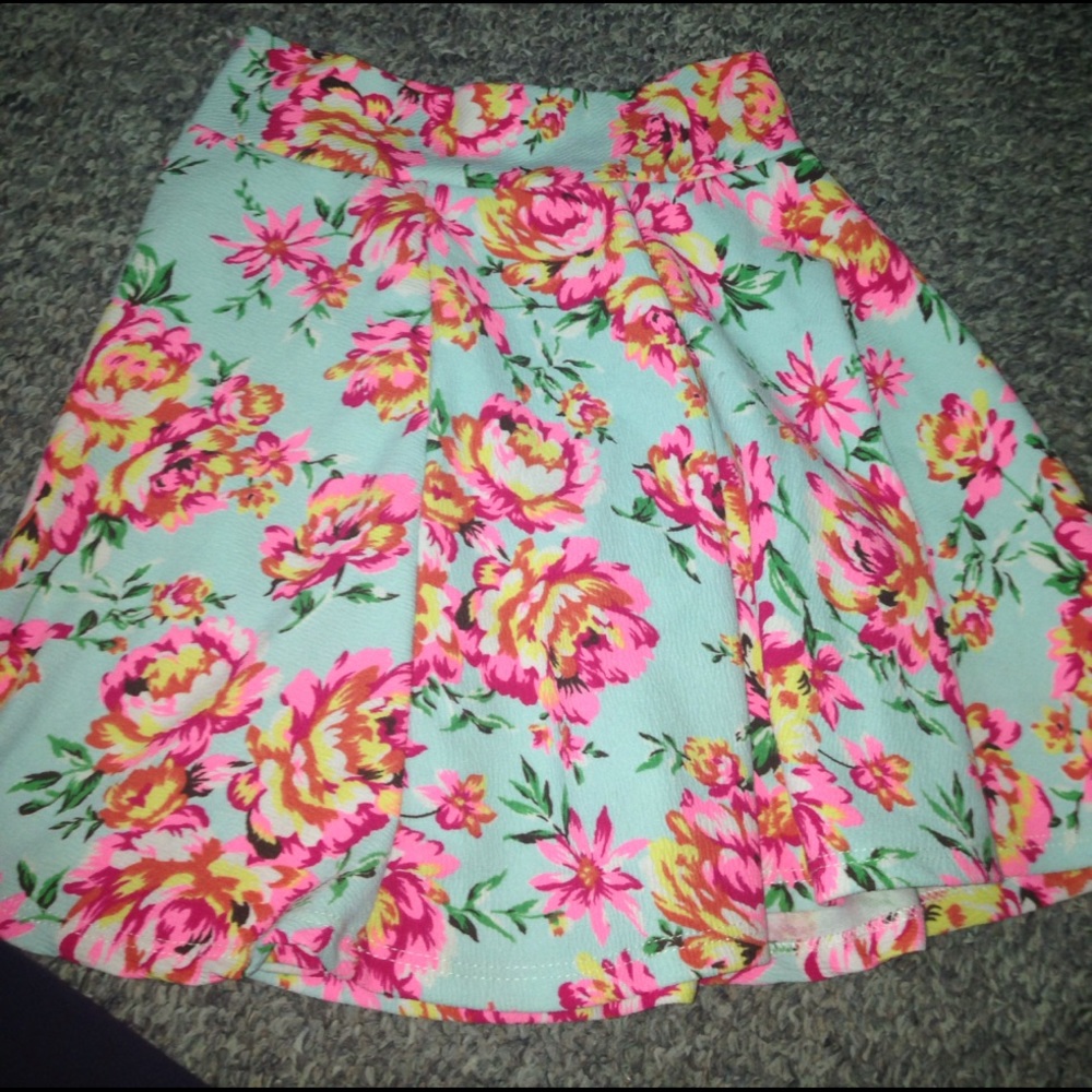 Floral skater skirt