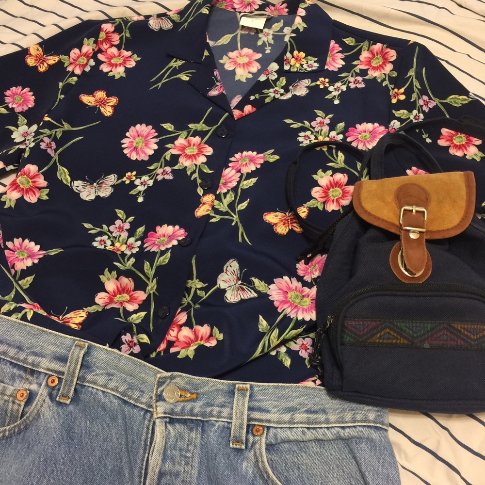 Flower print blouse