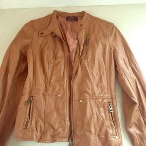 Brown pleather jacket