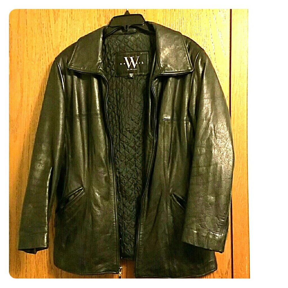 New york winlit leather ladies jacket size medium