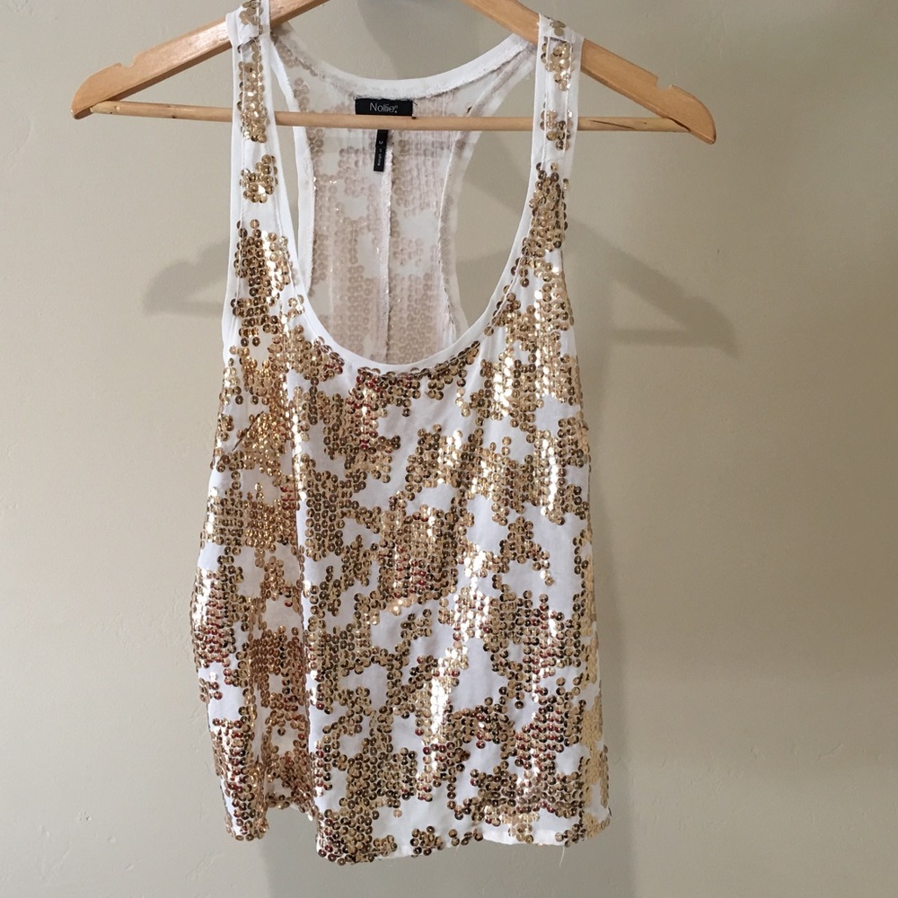 🌼 gold sequin tank top 🌼