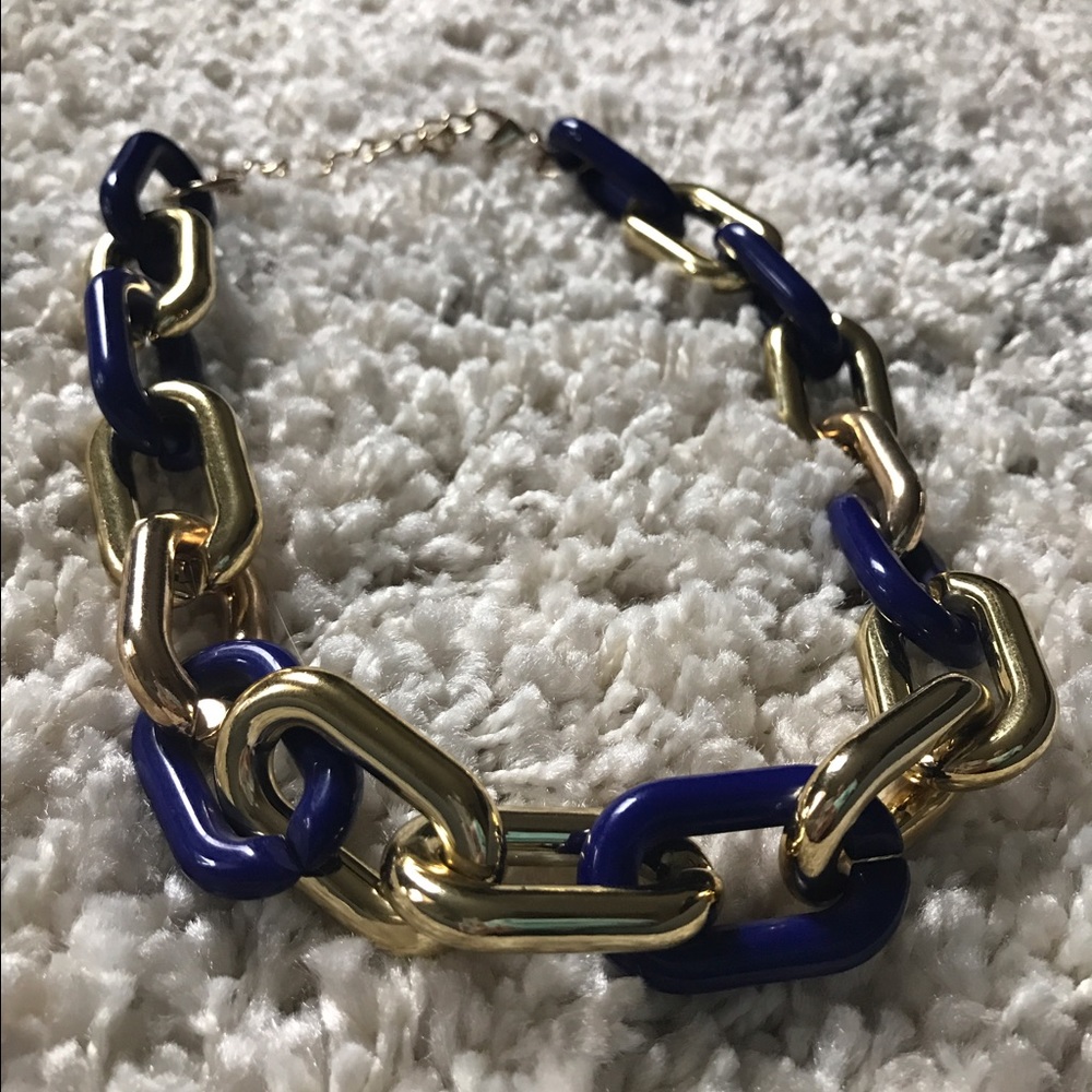 Navy & Gold Chain Necklace