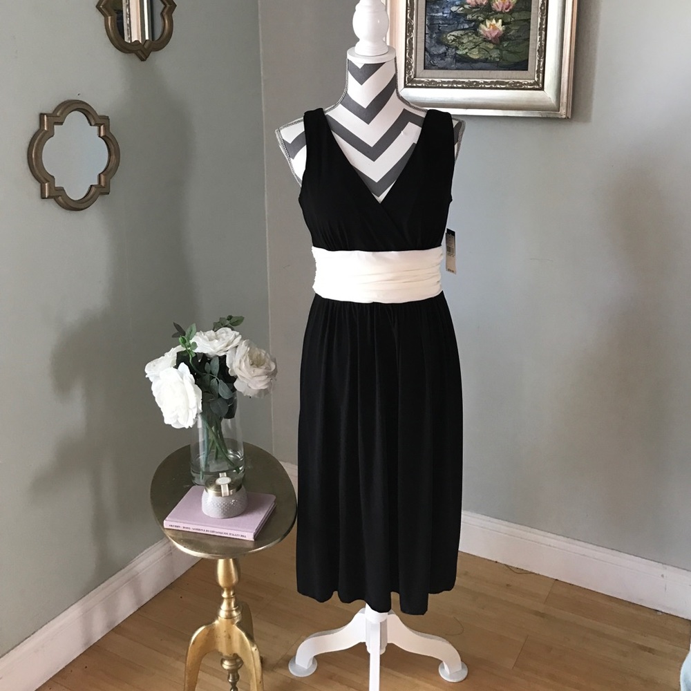 ABS Allen Schwartz Black and white dress