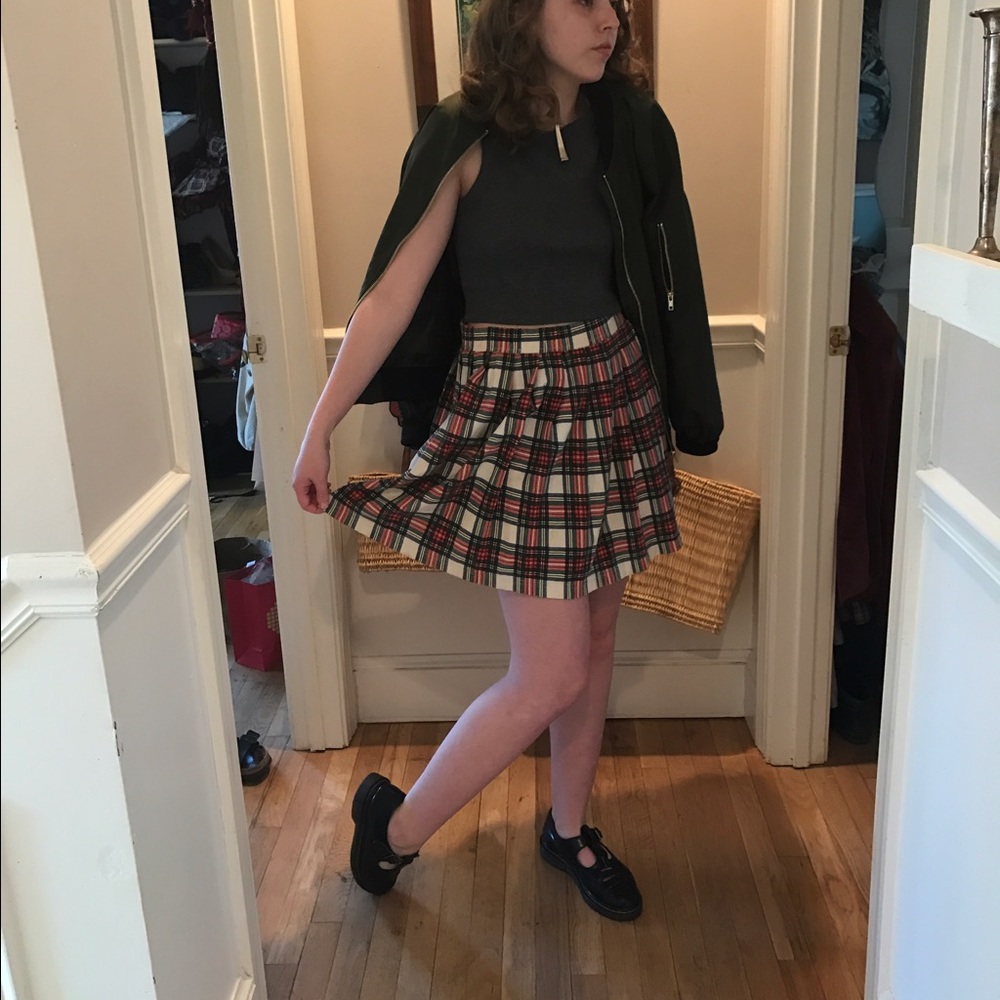 Vintage Plaid School Girl Mini Tennis Skirt ✨