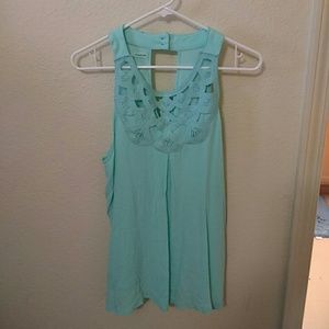 Maurice's tank top light aqua blue size large
