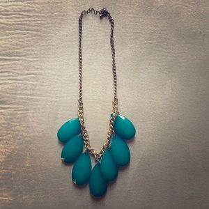 Tear drop statement necklace