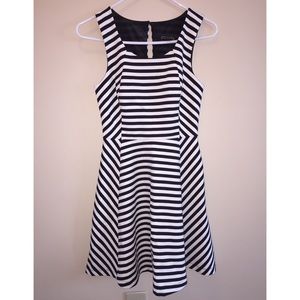Express Black and White Stripe Dress.