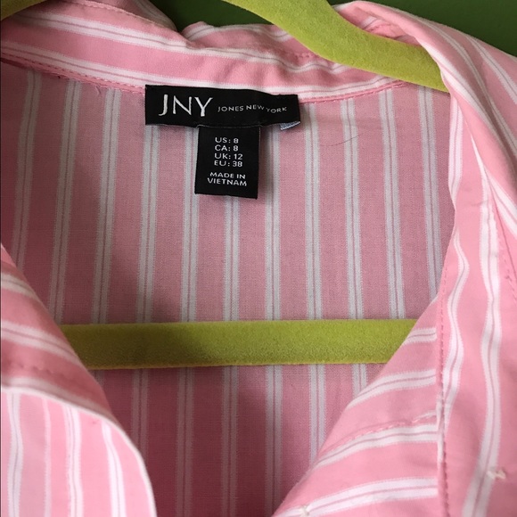 Jones New York Dresses - Jones New York Pink Pinstripe Shirt Dress Jones New York Dresses - Jones New York Pink Pinstripe Shirt Dress