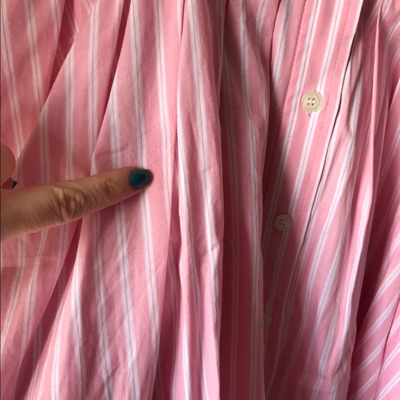 Jones New York Dresses - Jones New York Pink Pinstripe Shirt Dress Jones New York Dresses - Jones New York Pink Pinstripe Shirt Dress