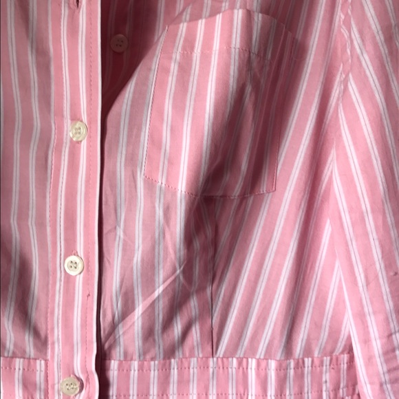 Jones New York Dresses - Jones New York Pink Pinstripe Shirt Dress Jones New York Dresses - Jones New York Pink Pinstripe Shirt Dress