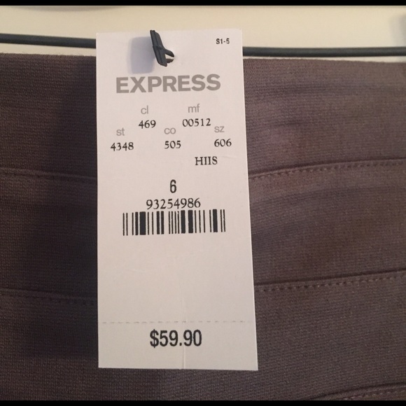 Express brown high waist banded mini skirt - Picture 2 of 3