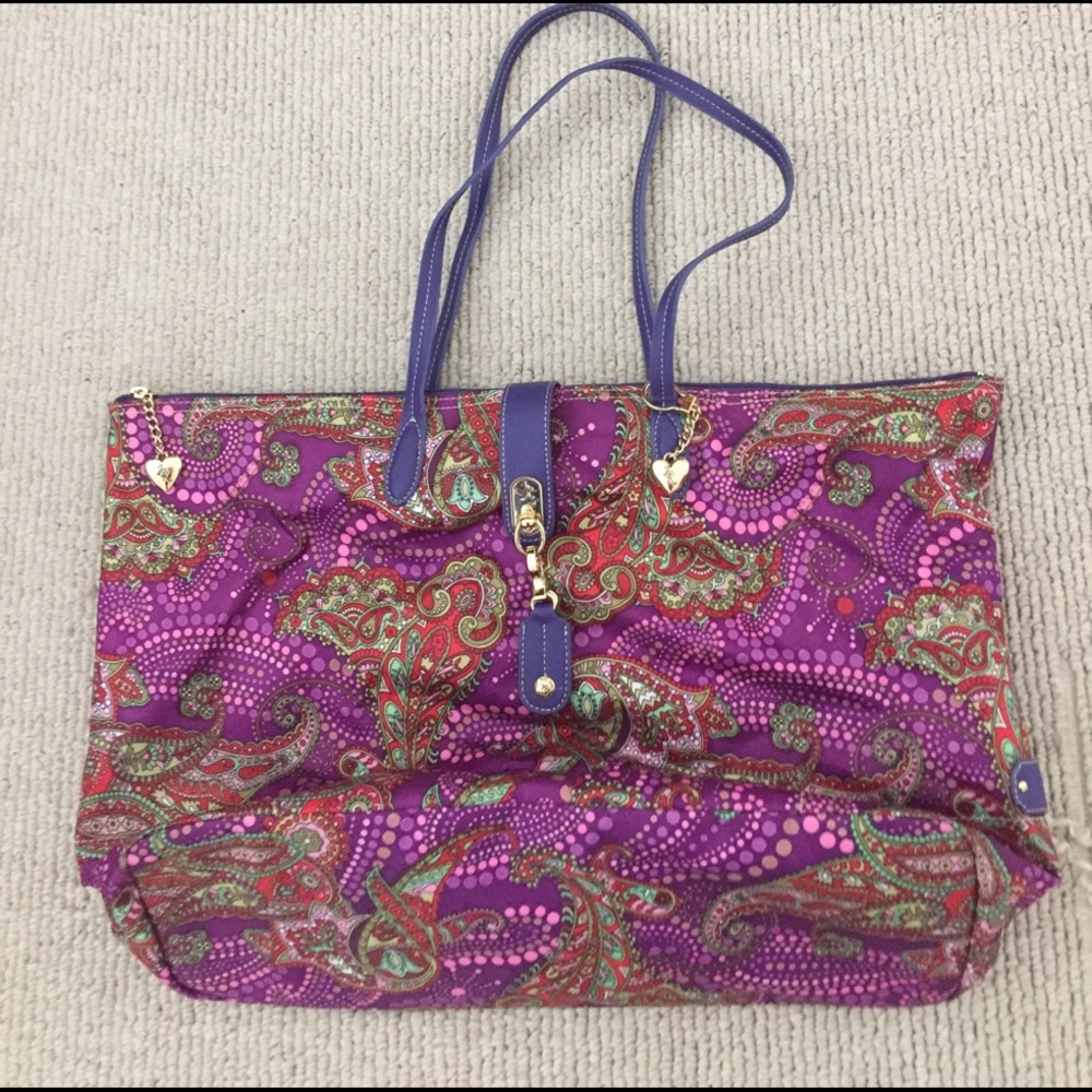 JRK Lovesac purple paisley tote!