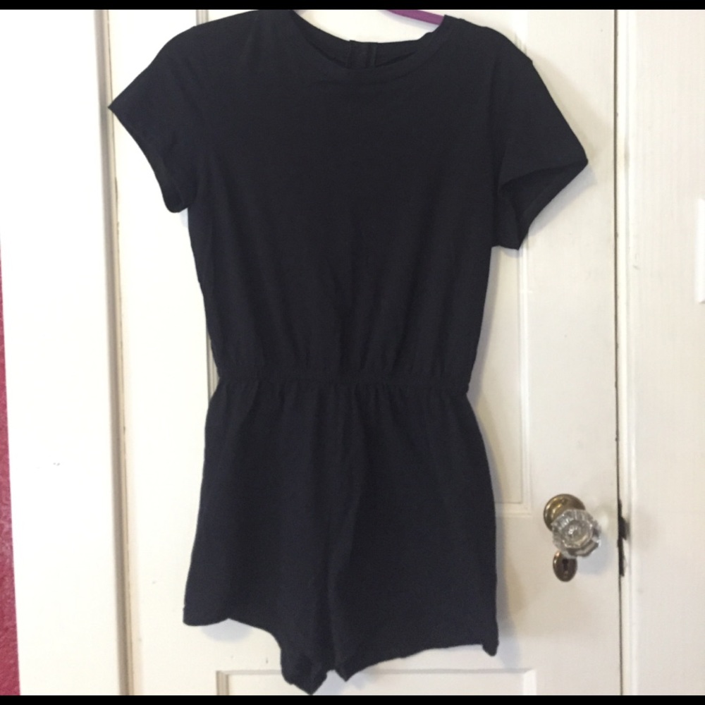 American Apparel Black "T-Shirt Romper"