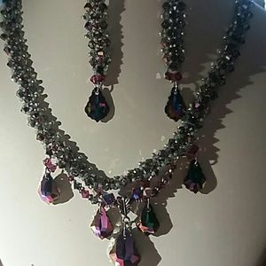 Swarovski necklace and earring set